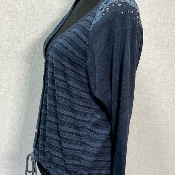 Miss Me Women Button Up Sweater- embellishments- Small - Picture 4 of 9